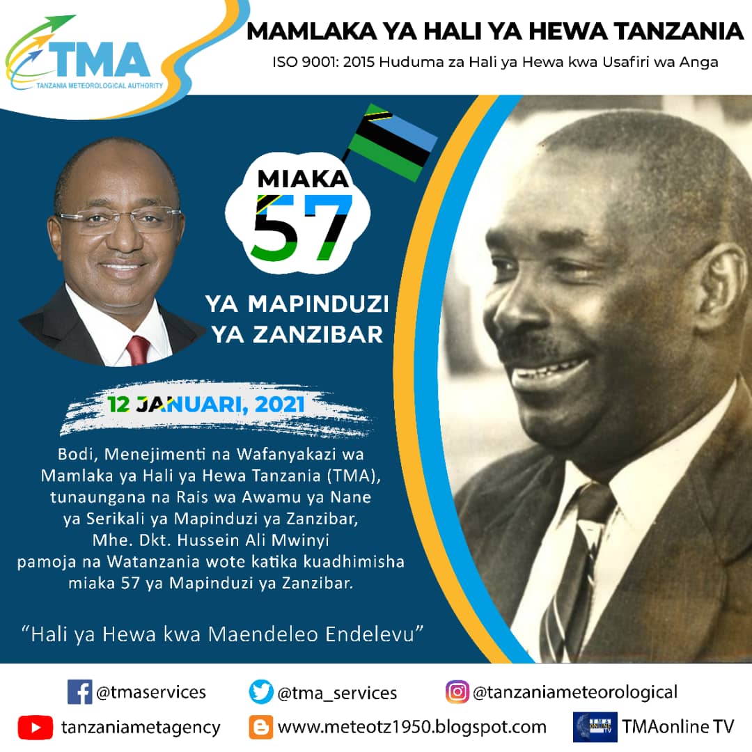 MAADHIMISHO YA MIAKA 57 YA MAPINDUZI YA ZANZIBAR